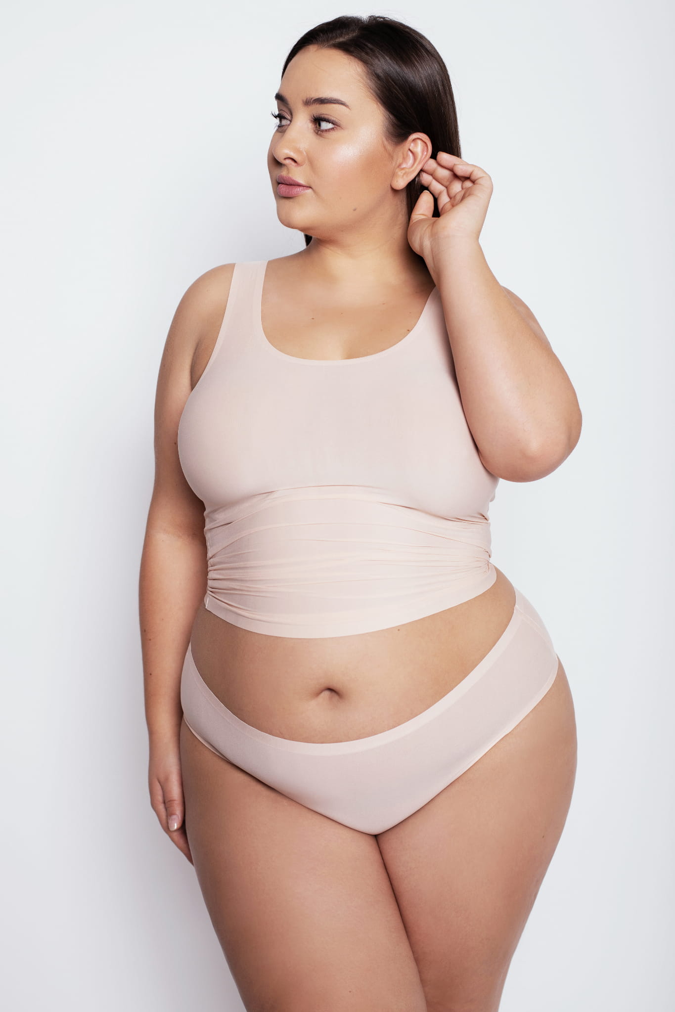 Bezszwowe figi PLUS-SIZE (Flexi -One), beżowe