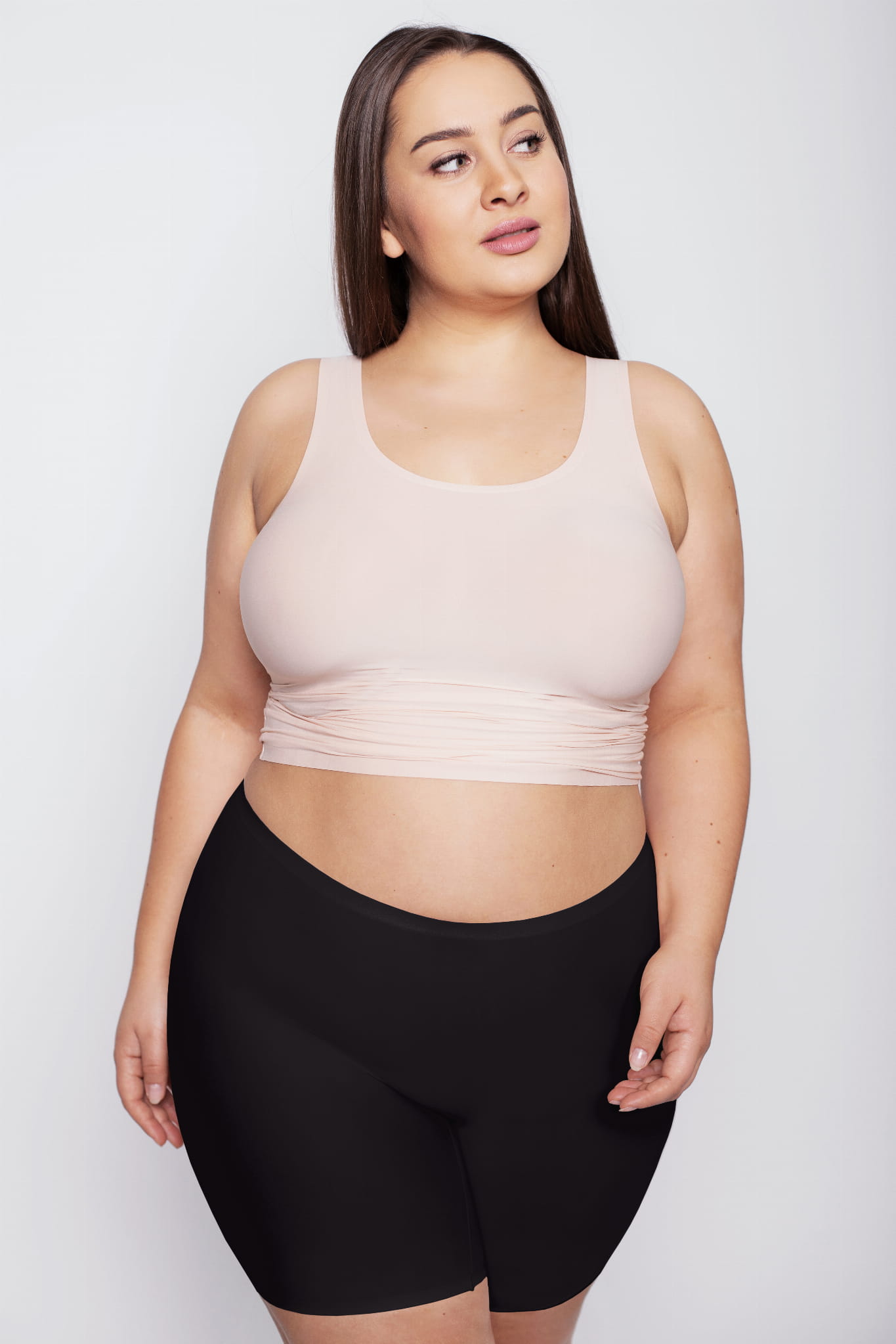 Bezszwowe bermudy ONE-SIZE (Flexi-one), czarne