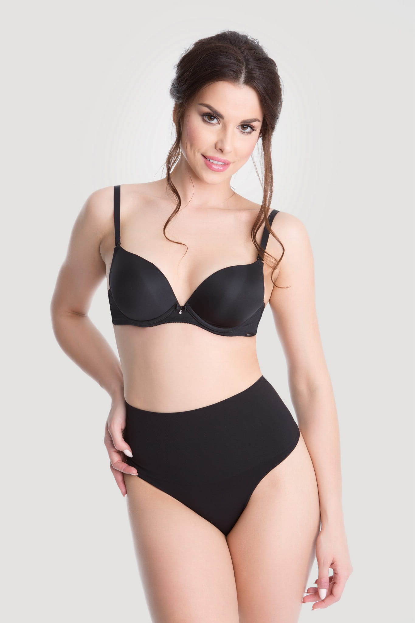 Stringi wyszczuplające z szerokim pasem (50060), czarne