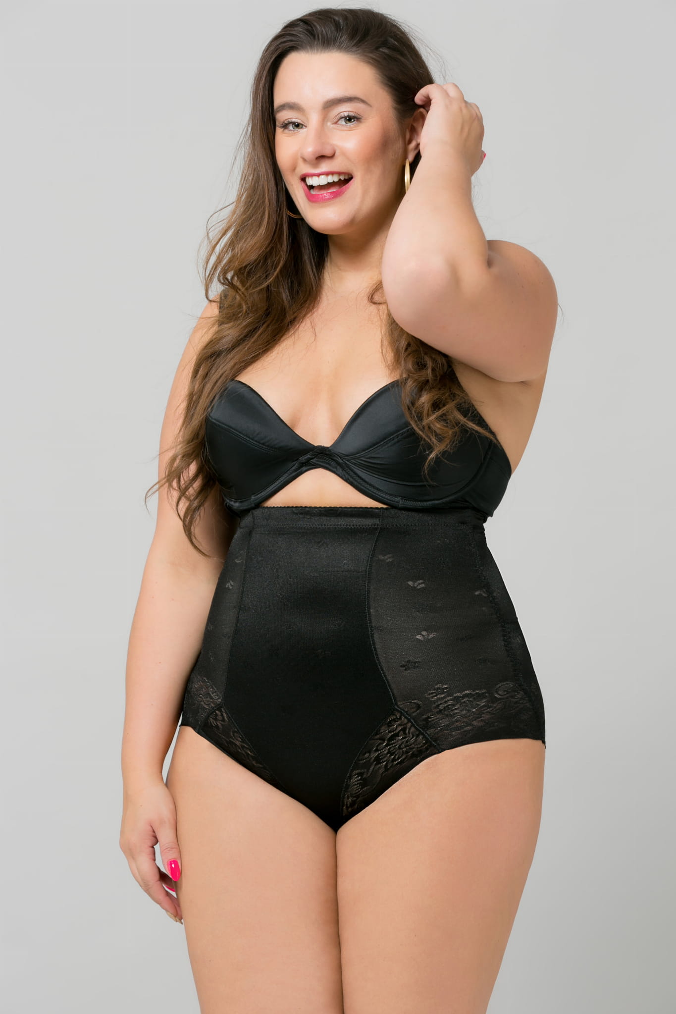 Figi wyszczuplające wysoka talia CELINE, czarne