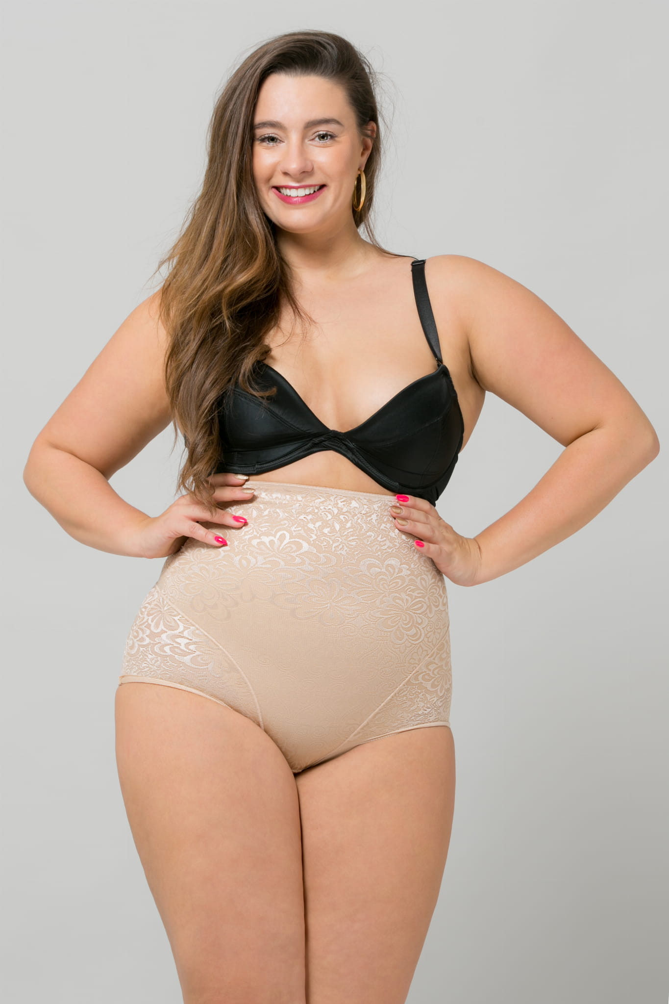 Figi wyszczuplające wysoka talia SUZANNE, beżowe