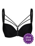 Czarne ramiączka ozdobne (TWIN) plus size (16 MM)